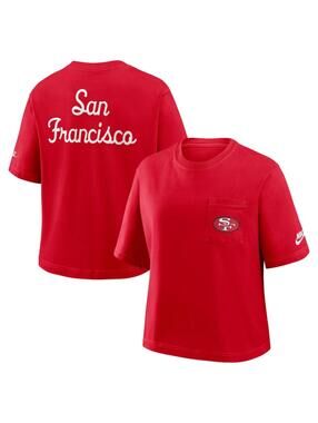 #95 SAN FRANCISCO 49ers Nike Scarlet San Francisco Boxy T-Shirt Sz. Large